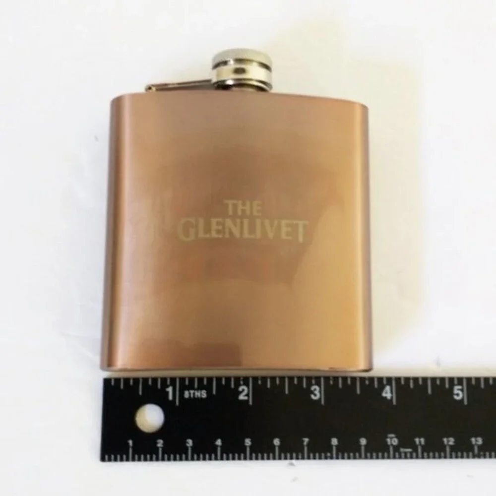New The Glenlivet Copper Tone Stainless Flask